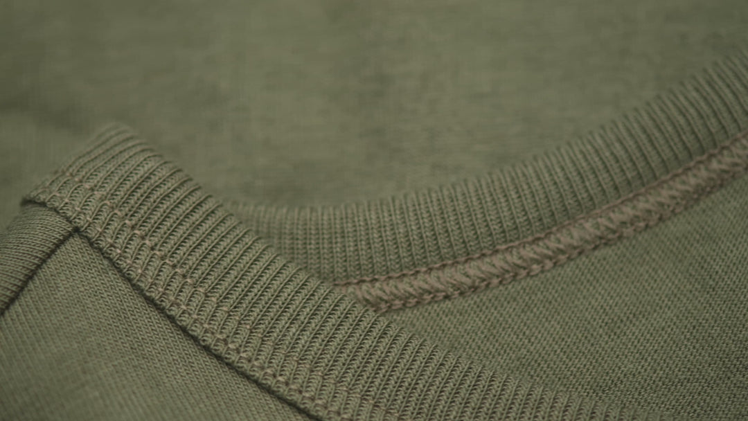 1950s THE ORIGINALS Loopwheeled Classic Fit Lightweight T-Shirt - Army