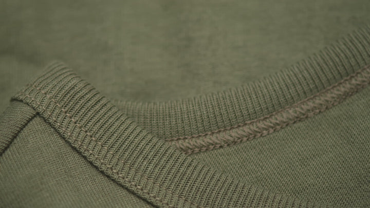 1950s THE ORIGINALS Loopwheeled Classic Fit Lightweight T-Shirt - Army